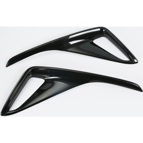 2PCS Carbon Fiber Rear Bumper Fog Lamp Trim Cover for Toyota C-HR CHR 2016 2017 2018 Fog Lamps Accessories