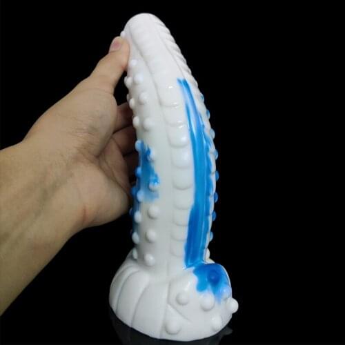 2021 Dragon Scale Texture Dildo Animal Bump Vibrator Rubbing Anal G-Spot Sex Toy Female Blue Ass Plug Flirting Orgasm Lesbian