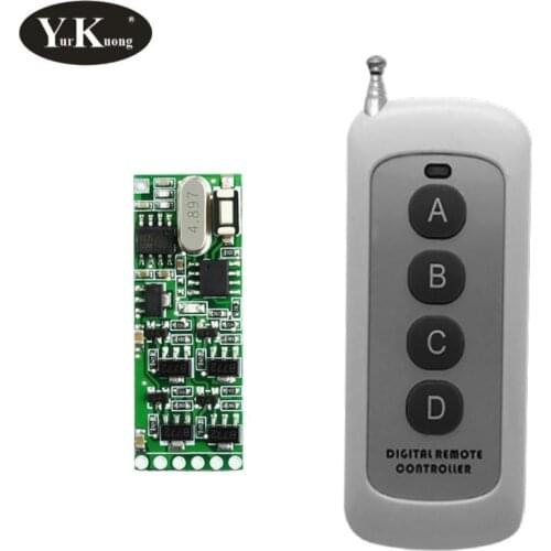 4CH TTL Remote Control Module 2A Decoding Wireless Receiver Module High Level DC5V-12V Output 4ch VCC + Module Door Access Powe