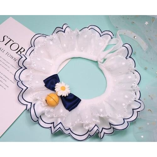 Pet Accessories Cat Handmade dog rabbit collar saliva scarf bib cute decorative handmade lace Bows Tie
