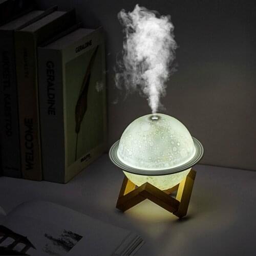 Aroma Diffuser Ultrasonic Essential Oil 200ml Air USB Humidifier Full Moon Lamp Night Light Night Cool Mist Purifier for Office