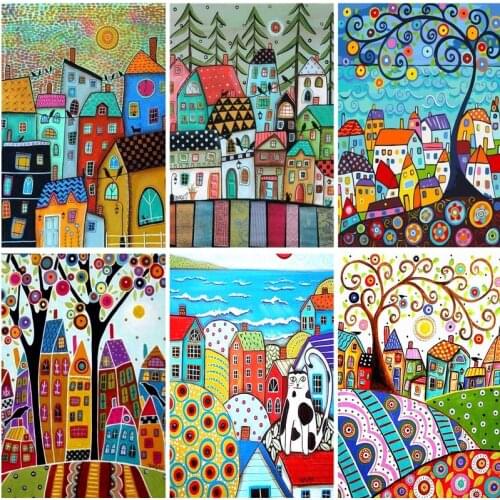 CHENISTORY Frame DIY Painting By Numbers For Adults Abstract Tree Picture By Numbers Acrylic Painting 60x75cm Home Decors Gift