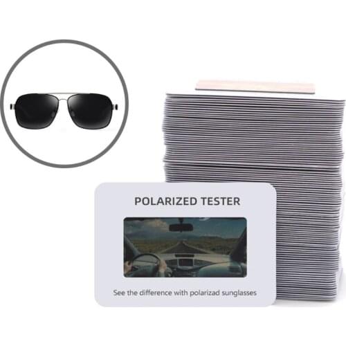 G6DA 100 Pieces Wear Glasses Check Polarized Test Card Sunglasses Polarized Tester