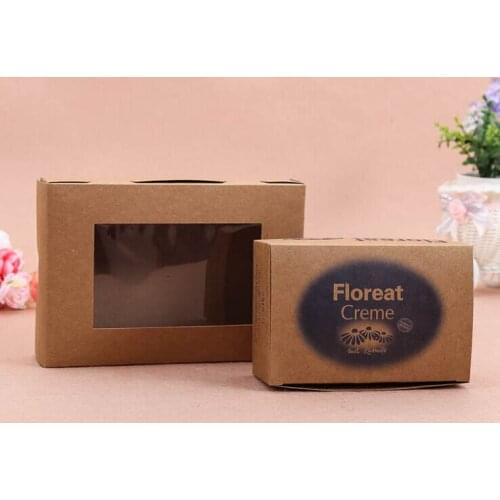 Kraft paper cardboard Macaroons packaging box with a PVC window,Custom cardboard box packaging with window ---PX10218