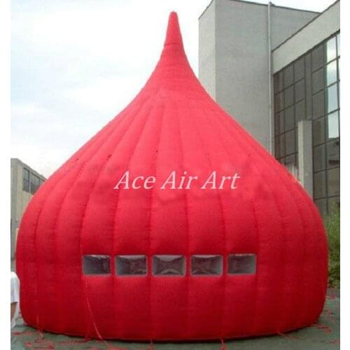 Customized 210 d Oxford red round inflatable tent for even made in China