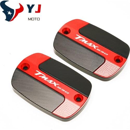 New Logo "TMAX530" Motorcycle Accessories High Quality CNC Front Brake Fluid Reservoir Tank Cap Cover For Yamaha TMAX T-MAX 530