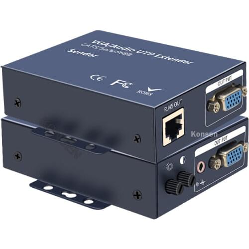 300M USB 2.0 VGA KVM Extender Over CAT5 CAT5e CAT6 RJ45 Cable 1000ft Keyboard Mouse KVM Extender VGA Transmitter Up To 300m