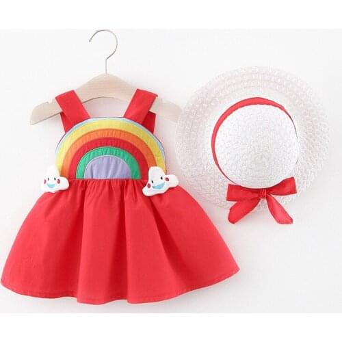 2021 Newborn baby Girls summer clothes camisole dress for girls baby clothing 1 year babies birthday cute princess dresses dress