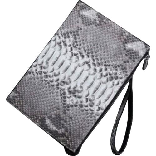 LINSHE import python skin men genuine python leather bag large capacity business large capacity men clutch bag