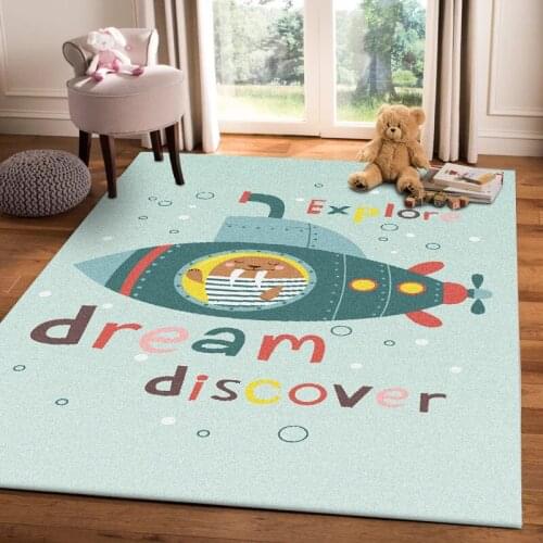 Cute Cartoon 3D Printing Large Carpet Baby Climb Anti-Skid Floor Mat Children Bedroom Kids Area Room Rug Game Play Crawl Carpets