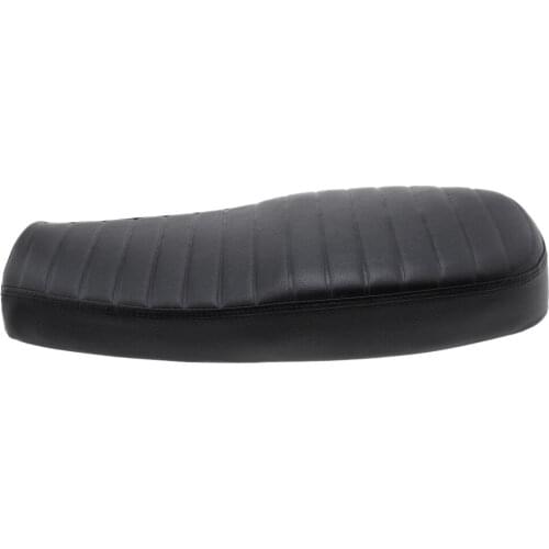 Motorcycle Cushion Cafe Racer Seat Cycle Flat Saddle Retro Black Universal