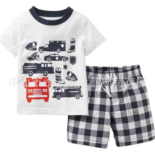New Kids Pyjamas Boy Girl Cartoon Short-Sleeve Sets Summer Lounge Children Pajamas Baby Suit Sleeping Wear