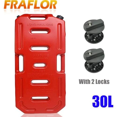 Plastic 30L Litres Oil Cans Tanks with 2 Tank Locks Motorcycle ATV Jerrycan Spare Fuel Tank Gasoline Petrol Canister Container
