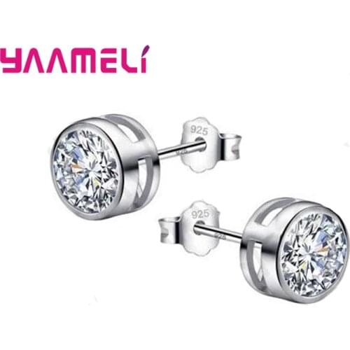Gift for Women Girls Korea Stype Fashion Simble Butterfly Shape Crystal Earring High Quality 925 Silver