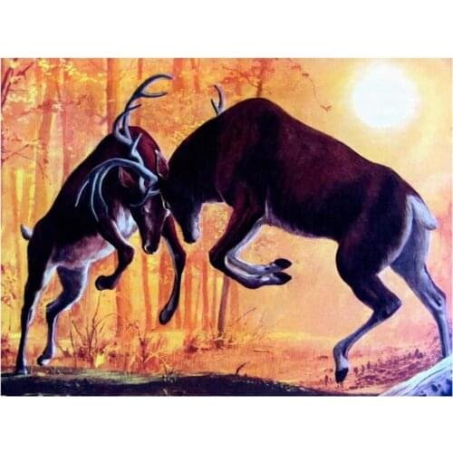 Full Diamond Painting Kits Crystal Art Kits Bulls Fight Crystal Rhinestone Embroidery Cross Stitch Arts Craft