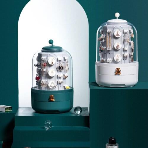 Jewelry box high-grade household luxury Jewelry Earring Display Rack Earring Necklace high-capacity net red jewelry storage box