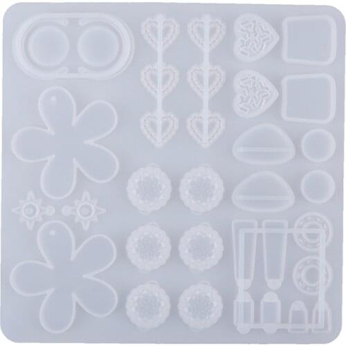 Silicone Mold Earring Pendant Resin Molds For DIY UV Resin Epoxy Dried Flower Jewelry Making Casting Moulds Jewelry Tool