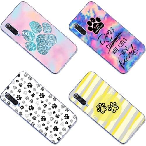 Best Friends Dog Paw Silicone Case for Xiaomi Mi POCO X3 NFC M2 X2 9SE 9T CC9 E A3 Note 10 Lite 10 ULTRA F2 Pro 5G Soft Cover