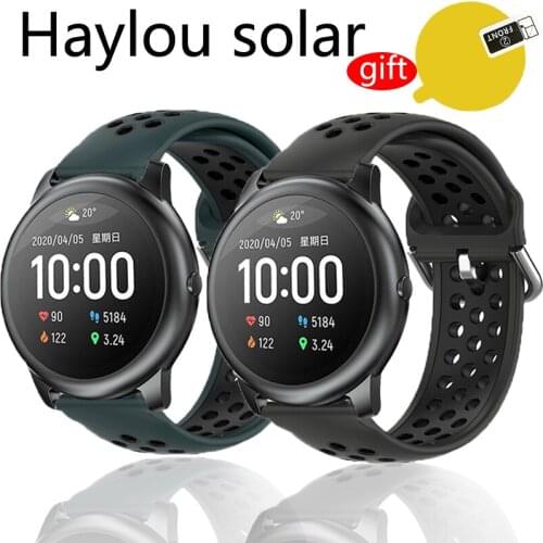 3in For Haylou Solar Strap Watchband Smart watch Breathable Bracelet Sport Silicone Watchband For Haylou LS05 Screen film