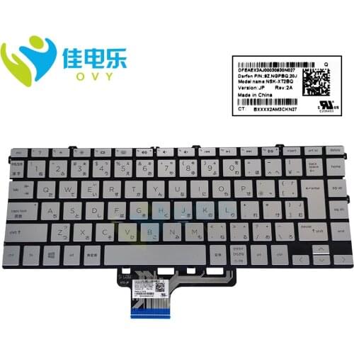 Japanes backlit keyboard for HP Spectre x360 13-AW 0010CA 0008CA 13-AW0020NR 13 AW0003DX laptops keyboards New silver NSK-XT2BQ