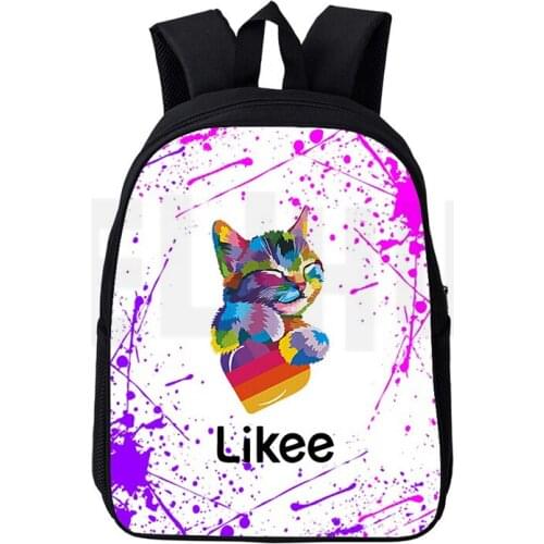 Funny 3D Print "LIKEE 1 (Like Video)" Backpack Women Russia Type Likee App Bag Single Zipper School Bags Bookbag 12/16 Inch