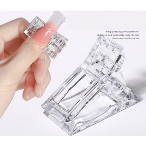 5Pcs Nail Tips Clip For Quick Building Gel Nail Forms Nail Clips For Finger Nail Extension UV LED Builder Clamps Manicure