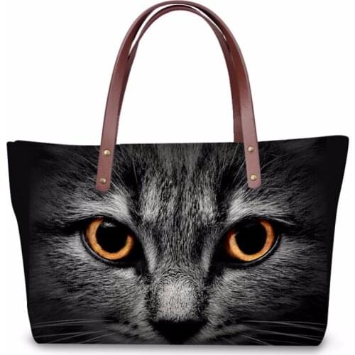 Noisydesigns women handbag cats black funny print cross body bag for ladies luxury famous brand 2018 bolsa mujer personalized