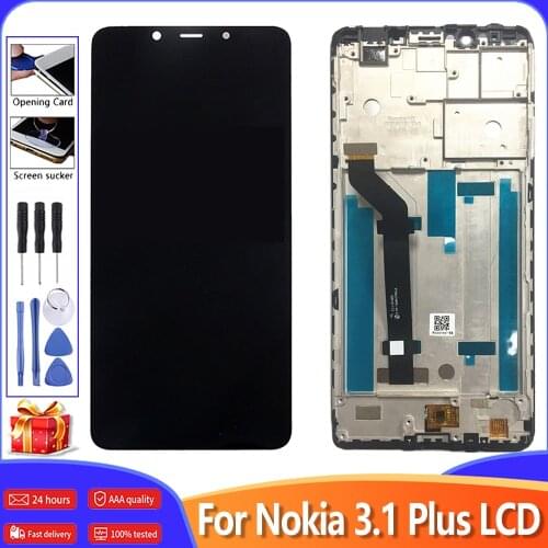 6.0" Original LCD Assembly For Nokia 3.1 Plus TA-1118 TA-1104 TA-1125 TA-1117 TA-1113 TA-1115 LCD Display Touch Screen Digitizer