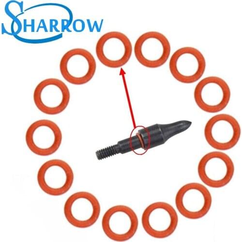 25/50pcs Archery Arrow Points Locks O Ring Rubber Washers Shooting Archery Broadheads Hunting Shooting Accessories