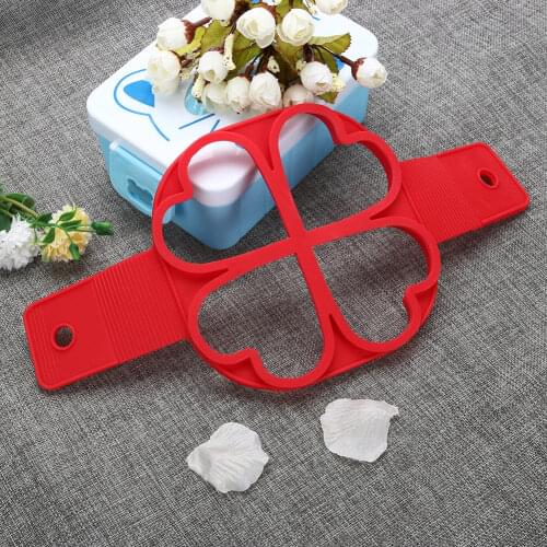 4 Holes DIY Pancake Maker Bake Cake Mold Kids Mini Egg Tools Silica Gel Cooking Breakfast Restaurant Chef Supplies