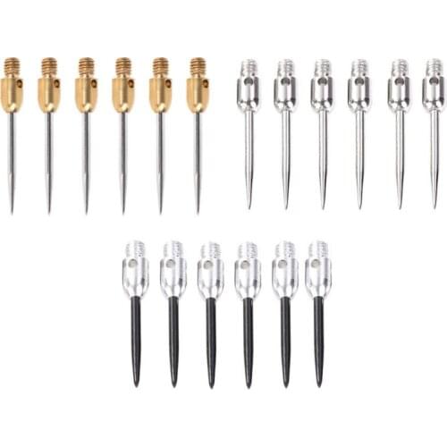 6pcs 2BA Thread Dart Steel Tip Professional Replaceable Non-Drop Club Game Gold