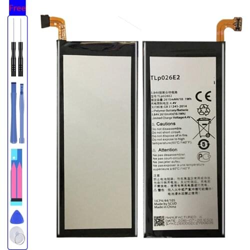 Battery 2610mAh For ALCATEL ONE TOUCH IDOL 4 6055K TLp026E2 OT-6055 Idol 4 6055B 6055H 6055U 6055Y Bateria