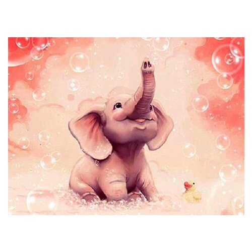 5D Diamond Painting Full Drill Pink Elephant Diamond Mosaic Sale Round Rhinestones Pictures Diamond Embroidery Animal Home Decor