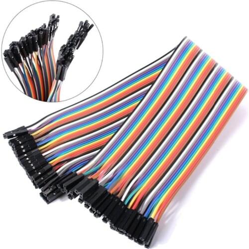 Free shipping Dupont line 40pcs 30cm female and female jumper wire Dupont cable Color Breadboard Cable