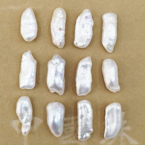 1pc Natural Freshwater Baroque Pearl 15~20mm Irregular Cylindrical Loose Beads for Charm Jewelry Making DIY Necklace Accessories