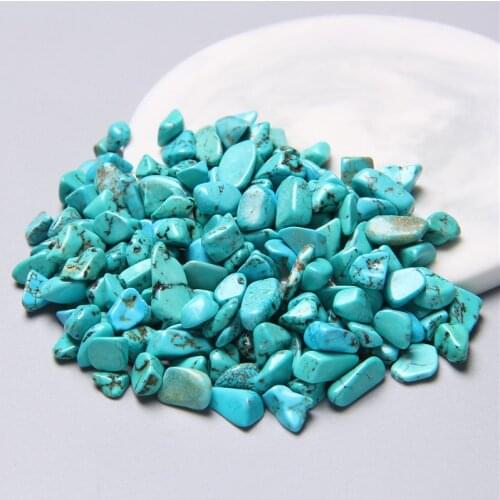 20g 50g Natural Blue Turquoises Teeth Wand Crystal Natural stones gravel beads Mini Stone Rock Chips Specimen Healing 7-9mm bead