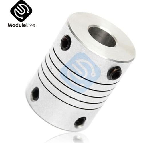 D19L25 Flexible Motor Shaft Coupler Coupling CNC Stepper Motor Coupler Connector 8mm x 10mm Aluminum Alloy 25mm Length 8 x10mm