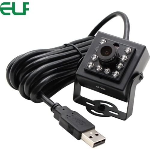 ELP 1080P CMOS OV2710 UVC Android Linux IR Mini USB Camera Night Vision with 8mm lens and 850nm IR pass filter