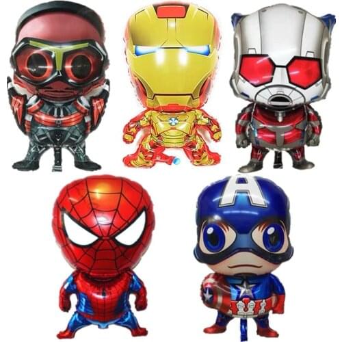Marvel Avengers Spider-Man Iron Man Aluminum Film Balloon Childrens Birthday Party Party Christmas Childrens Day Decoration