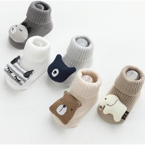 Cute Cartoon Animal Anti Slip Floor Socks Newborn Socks Autumn Winter Socks for Child Baby Boys Girls Cotton Baby SocksI