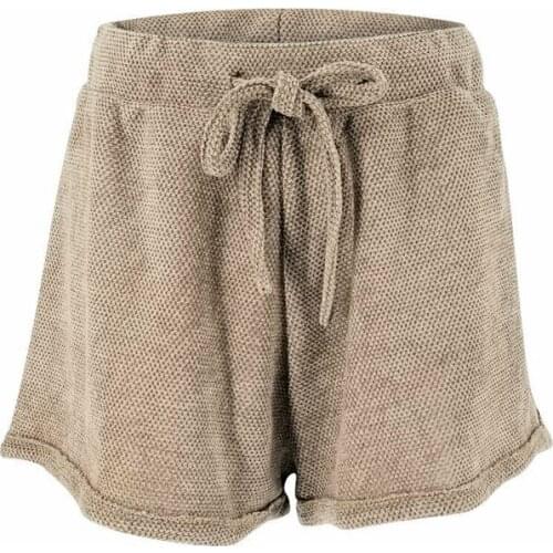 Summer Women High Waist Shorts Beachwear Casual Ladies Bandage Lace Up Loose Short Ruched Clothing