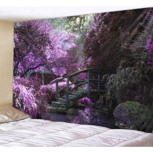 Natural landscape big tapestry psychedelic printing tapestry mandala bohemian room decoration hippie yoga mat big beach towel