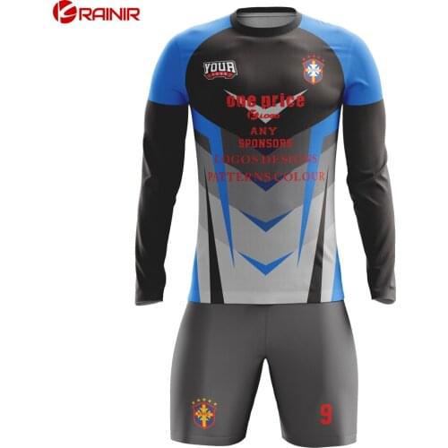 Wholesale Cheap Custom Blue And White Soccer Uniform