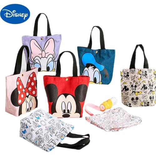 Genuine Disney Mickey Minnie Donald Duck portable lunch bag cartoon student fashion insulation meal bag work lunch bag toy