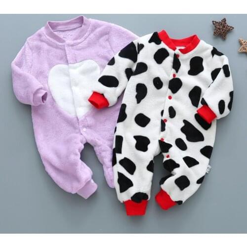 Baby Onesies Pajamas Spring, Autumn And Winter Thickened Romper 0-1-2 Years Old Men And Women Baby Romper Newborn Clothes