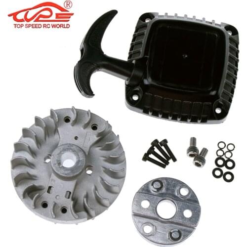 Easy start pull starter and Flywheel with Claw for 1/5 rc car baja 5B 5T 5SC losi 5ive-T