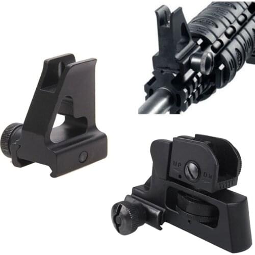 Bugleman High Profile Detachable Front Sight And Dual Apertures A2 Rear Sight Metal Iron sights Tactical Hunting Accessories