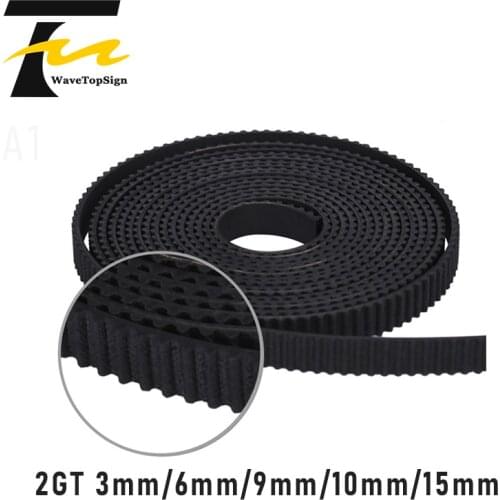 WaveTopSign 2GT Open Synchronous Timing belt width 3/6/9/10/15mm Rubber Samll Backlash GT2 2GT-3/2GT-6/2GT-9/2GT-15 3D printer