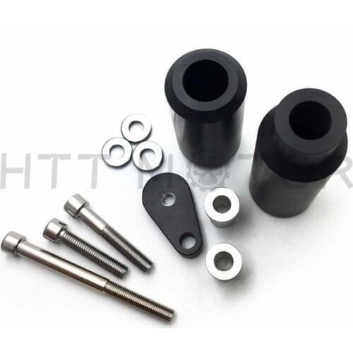 Aftermarket free shipping motorcycle parts No Cut Frame Slider Crash Protector For Kawasaki 2005 2006 ZX-6R ZX-6RR 636 BK