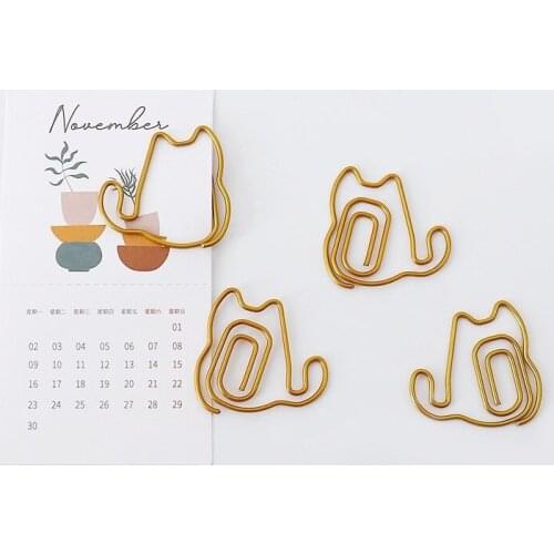 Gold Paper Clip Fat Chinchilla Shape Cute Paper Clip Decoration Cute Paper Clips Decorative Paperclip Metal Clip Paper Clamp